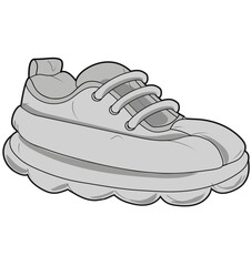 Fashion Sneaker Illustration, Footwear Design, Fashion Design, Adobe Illustration Vector, Graphic Illustration, Fashion Footwear cad