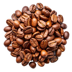 Fototapeta premium Coffee bean isolated on transparent background 