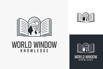 Logo design of books are windows to the world