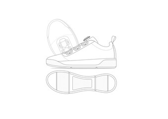 Sneaker illustration, sneaker drawing, adobe illustrator file, vector illustration, vector drawing of sneaker, footwear, fashion design, footwear illustration, fashion illustration, footwear design