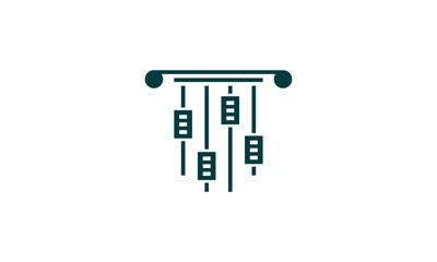 Column Volume Logo Vector Design – Elegant and Modern Column Symbol Combined with Volume Elements for Architecture, Music, or Media Branding