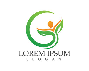 leaf green nature logo and symbol template Vector