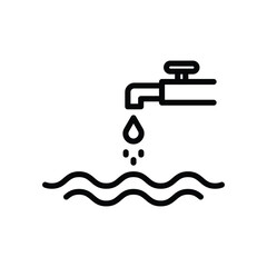water line  logo icon illustration 