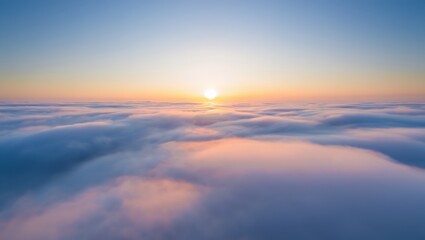 Heavenly Sunrise A Breathtaking View Above the Clouds