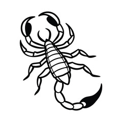 scorpion vector illustration on white background