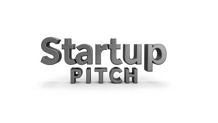 Fototapeta premium Innovative startup pitch text - presentation showcasing ideas and solutions for growth