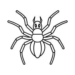 spider line art coloring page vector illustration