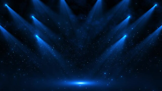 Deep cyber stage waves lights, futuristic digital award spotlight Art waving lines particles big data streams, Luxury magical stardust cyberspace stream party sparkling particles space floor, galaxy