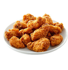 crispy chicken on white plate 