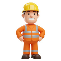 3d builder with helmet