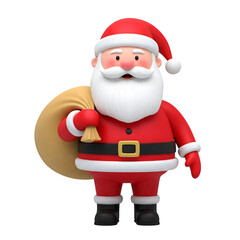 Obraz premium santa claus with a bag