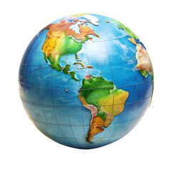 Fototapeta premium Globe isolated on transparent background 