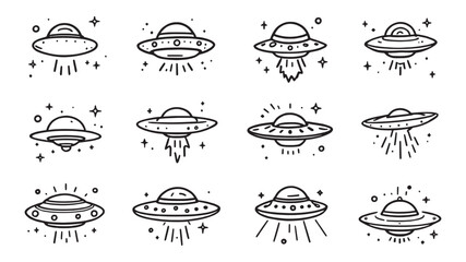 UFO icon simple modern flat style