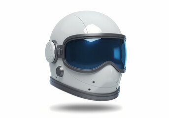 White Astronaut Helmet with Blue Visor A Detailed View