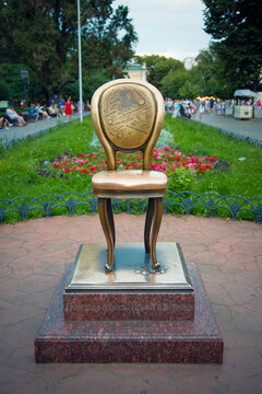 Monument Dedicated to the Famous Novel "Twelve Chairs" by Ilf and Petrov in Odessa, Ukraine