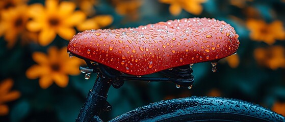 Bicycle seat after rain