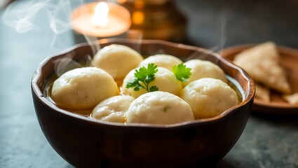 Rasgulla indian dessert recipe sweet dish in bowl traditional cuisine tasty food photography delicious