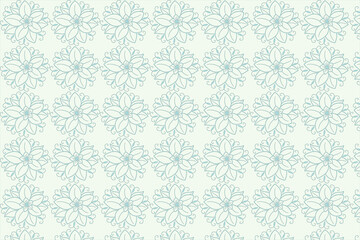 Elegant floral pattern in soft blue a delicate and decorative repeating design