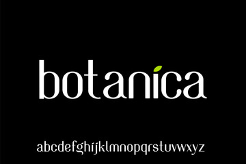 Obraz premium Word Modern futuristic alphabet font. Typography vector graphic design