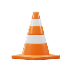 traffic cone isolated on white