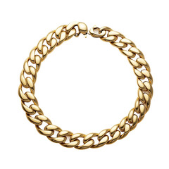 Obraz premium golden chain isolated on white background