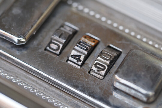 Vintage counter display showing numbers and details