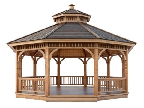 elegant gazebo garden pavilion rustic wooden architecture isolated on white outdoor charming construction roof building white classic tranquil serene picturesque structural harmonious 26302469 1