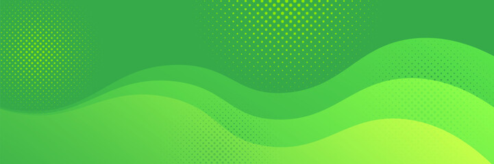 Modern liquid background with green gradient. Background composition full of dynamic dots.