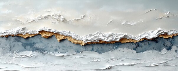 Close-up view of abstract ocean wave texture in a calm beach scene