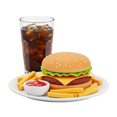 hamburger and cola