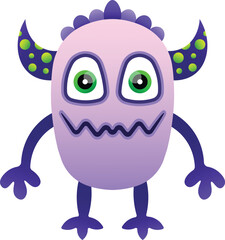 cute monster colorful vector design mascot. Design for digital print and coloring book