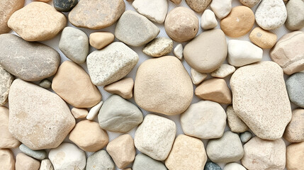 Collection of various natural rocks. transparent background