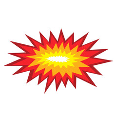 Comic Cartoon Explosion Illustration
