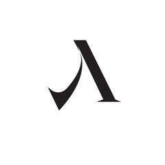 Initial letter A minimalist art logo. Creative minimal logo icon design with letter A. elegant. Simple. Vector A. Alphabet A. Modern abstract letter A logo design. Simple,  Elegant, Modern
