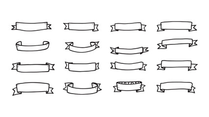 Minimal ribbon icon for web graphics