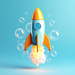 space rocket vector illustration
