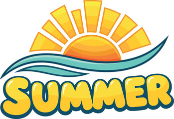 Bright and Playful Summer Sunshine Logo Icon