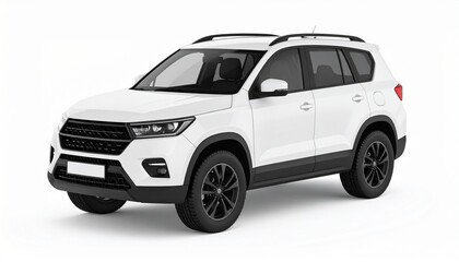 3D SUV isolated white background. . rendering