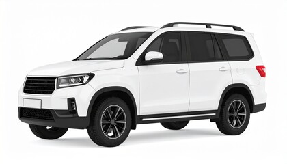 Fototapeta premium 3D SUV isolated white background. . rendering