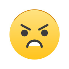Angry Emoji Icon Vector &ndash; High-Resolution PNG
