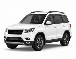 Realistic car isolated on white background. . rendering