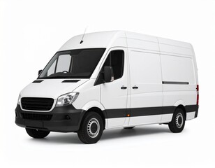 Cargo van isolated on background. 3d rendering 