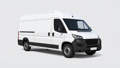 Cargo van isolated on background. 3d rendering 