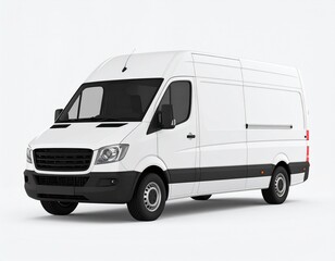 Cargo van isolated on background. 3d rendering 