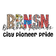 Obraz premium BRNSN Threads City Pioneer Pride Design for Apparel