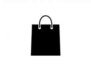 shopping, bag, icon, symbol, vector, flat, sign, pictogram, filled, solid, buy, retail, e-commerce, online, shop, basket, cart, market, store, purchase, graphic, app, web, digital, design, modern, whi