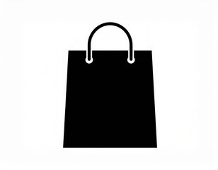 shopping, bag, icon, symbol, vector, flat, sign, pictogram, filled, solid, buy, retail, e-commerce, online, shop, basket, cart, market, store, purchase, graphic, app, web, digital, design, modern, whi