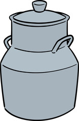 Obraz premium Illustration of milk can 