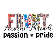RVNT Fierce Threads Passion & Pride Design Graphic Tee