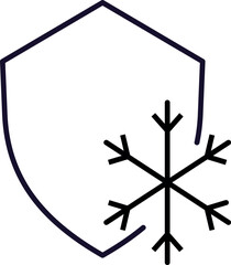 Frost Resistance Thin Isolated Icon for Web Sites, Books, Cards, Apps